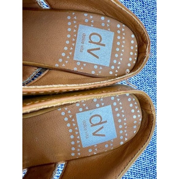 Dolce Vita Womens Mustard Yellow Distressed Mule Heels With 3" Block Heel - Picture 4 of 9